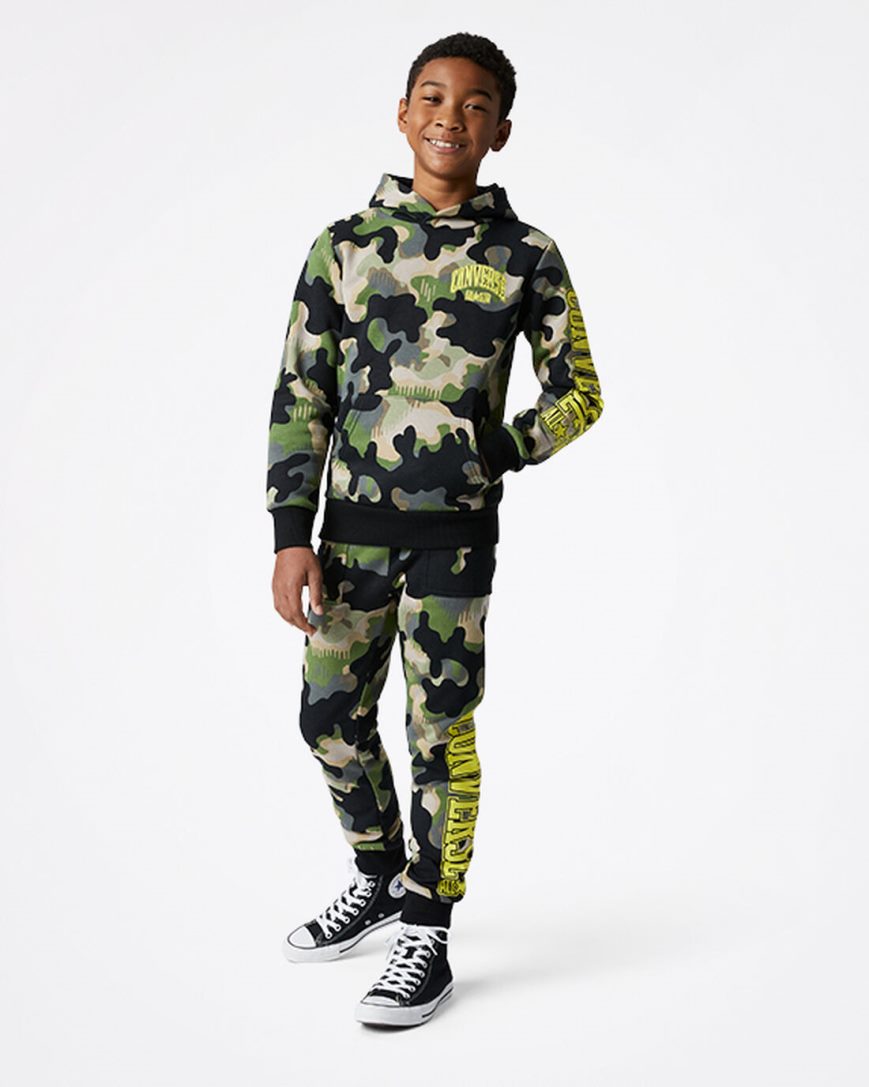 Boys' Converse Camo Jogger Olive | AU 1E34CV